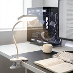 USB Rechargeable Clip-On LED Desk Lamp — 3 Color Temperatures, Stepless Dimming