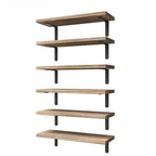 Floating Wall Shelves Set 6pcs  – Modern Minimalist Wall Mounted Shelving for Home Decor & Storage