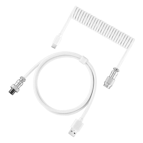 Mechanical Keyboard Coiled Cable — USB-C to USB-A with Detachable Aviator Connector - Feint