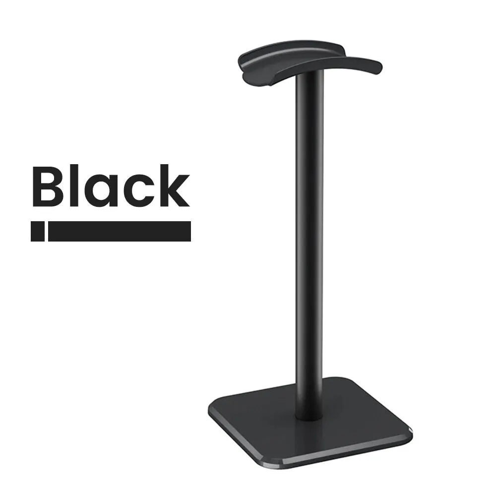 Universal Headphone Stand — Aluminum Alloy Headset Holder for Gaming & Desktop | Anti-Skid Base | Curved Silicone Cradle