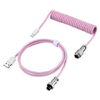 Mechanical Keyboard Coiled Cable — USB-C to USB-A with Detachable Aviator Connector