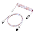 Mechanical Keyboard Coiled Cable — USB-C to USB-A with Detachable Aviator Connector