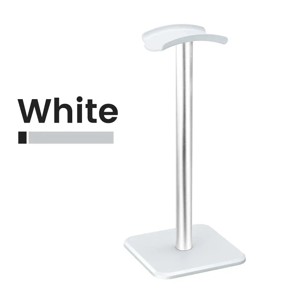 Universal Headphone Stand — Aluminum Alloy Headset Holder for Gaming & Desktop | Anti-Skid Base | Curved Silicone Cradle