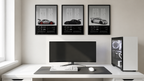 Minimalist Porsche 911 GT3 RS / GT4 RS Poster — Technical Blueprint Wall Art