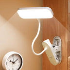 USB Rechargeable Clip-On LED Desk Lamp — 3 Color Temperatures, Stepless Dimming