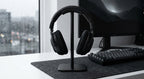 Universal Headphone Stand — Aluminum Alloy Headset Holder for Gaming & Desktop | Anti-Skid Base | Curved Silicone Cradle